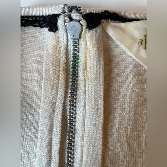 Anthropologie HWR Monogram Short Sleeve Sweater 100% cotton / size XS - Picture 6 of 7